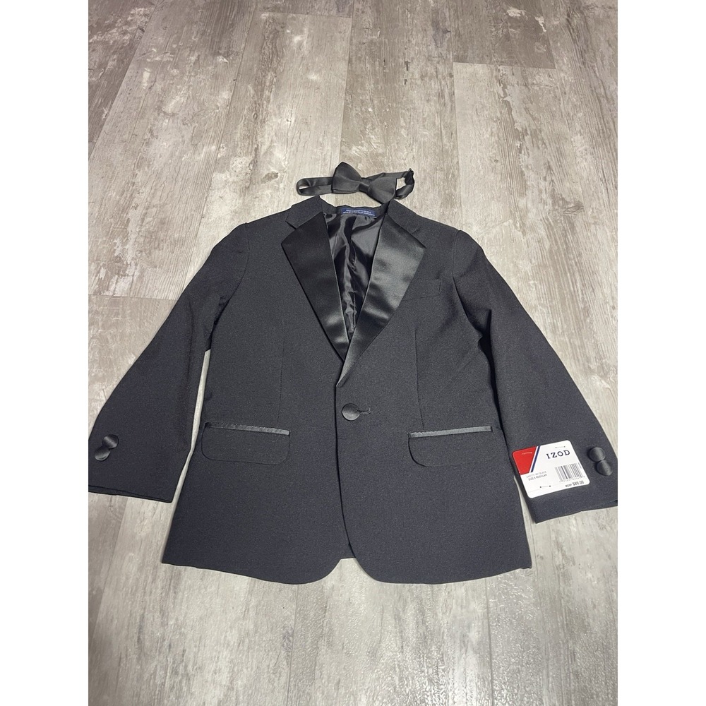 Boy's NWT Izod Formal 2-Button Lined Jacket W/Button/ Bow Tie Size 5 C0095